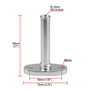 Kit de Brida de Retorno de Drenaje para Turbocompresor de Aluminio, Conector de Manguera de 5/8 Pulgadas, Orificio M8 de 51mm, Para Reemplazo y Reparación - Product Image 5