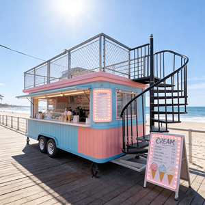 Restaurante Móvil Prefabricado de Acero Moderno para Exteriores con Cocina para Uso en Centros Comerciales y Edificios de Oficinas - Product Image 1