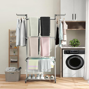 Usine directement vendre blanchisserie séchage vêtements stockage Rack cintre couverture vêtement Rack - Product Image 3