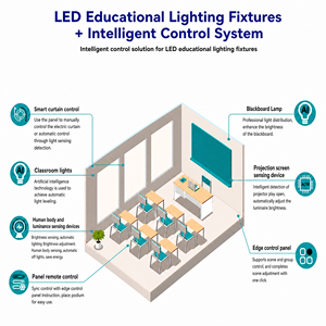Lampada LED Intelligente per Aula 42W, Dimmerabile Wireless, Senza Sfarfallio, Ra90 RG0 5000K Luce Diurna, IP20, Garanzia 5 Anni, in Lega di Alluminio - Product Image 4