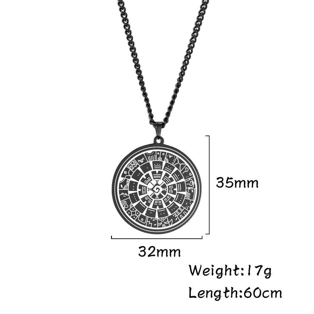 Black Pattern Hunad Ku Mayan Symbol Pendant Necklaces Stainless Steel  Jewelry Men Talisman Necklaces New| Alibaba.com, image size:1001x1001