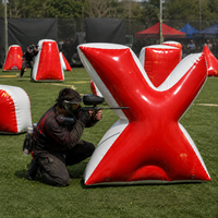 Bunkers gonflables en bâche PVC personnalisés pour paintball, obstacles de jeu en plein air pour terrain de paintball