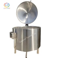 Marmite de cuisson industrielle antiadhésive et cuiseur à soupe de 40-500 L avec enveloppe chauffante, machine de transformation alimentaire 380V/220V