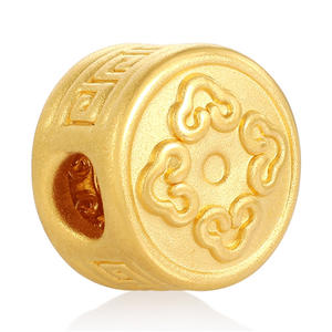 สร้อยข้อมือทองคำแท้24K สร้อยข้อมือกลมแบบหมุนได้รูปทรงกระต่ายสีทองแข็งอุปกรณ์เครื่องประดับทองระดับไฮเอนด์ - Product Image 2