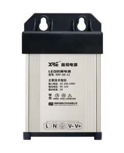 XRF-60-12 WHOOSH Economic Outdoor DC 12V 5A LED Power Supply, Rainproof IP43 AC 220V 60w LED Driver transformer for light