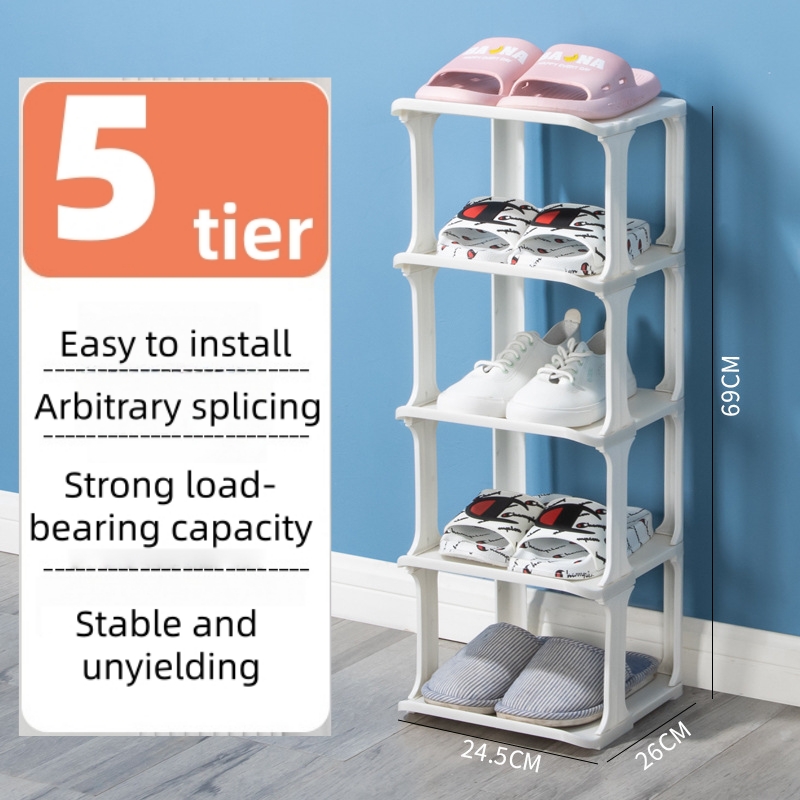 Zapatero vertical-blanco-5 niveles