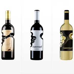 Botella de vino tinto de mano de Ángel de 750ml al por mayor botella de copa de vino de decoración creativa con corcho para champán - Product Image 1