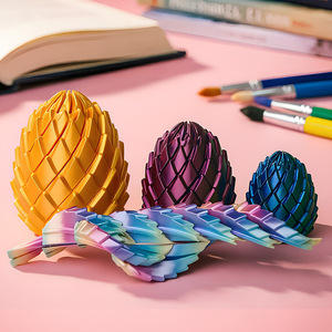 Huevo de Dragón Impreso en 3D con Espiral Retorcida, Escamas de Dragón de Slime, Juguete Antiestrés, Adorno - Oddcraft SC-JY006 para mayores de 12 años - Product Image 4