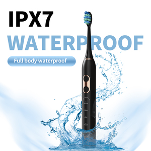 Cepillo de Dientes Sónico Eléctrico Recargable, Silencioso, 5 Modos, IPX7, 180 Días de Duración de la Batería, Temporizador, Cerdas de Nailon Dentales, <span class=keywords><strong>Negro</strong></span> - Product Image 2