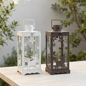 Portavelas Metálicos Decorativos Hechos a Mano, Resistentes, con Diseño Navideño, para Decoración del Hogar - Product Image 6