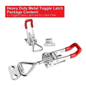 Heavy-Duty Iron Adjustable for Buckle Cabinet Pull Rod Handle Clip <strong>Quick</strong> <strong>Clamp</strong> Door Bolt Type Accessory with Bag Packaging - Product Image 3