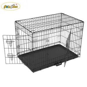 Collapsable Dog Cages Foldable Metal Pet Cages For Dog / Cats