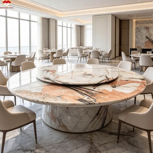 Cuarzo Rosa Pandora <span class=keywords><strong>Patagonia</strong></span> de Lujo Moderno, Resina Pulida Impermeable para Mesa de Comedor de <span class=keywords><strong>Restaurante</strong></span>, Hotel, Villa, Apartamento - Product Image 4