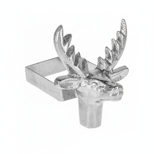 Vente chaude tête de cerf rond de serviette métal support en tissu forme carrée usage quotidien mariage/noël événement décor stocké caractéristique - Product Image 1