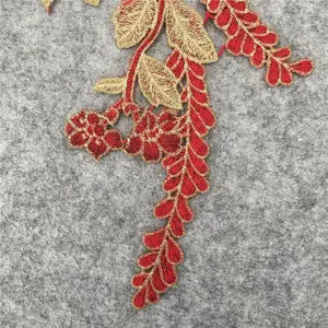 Wholesale New Design Brand Name Clothing Patches with 3D Embroidery and Sequins Canvas Fabric for Clothing Decorations