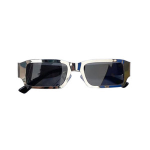 Retro Trendy Oval Frame Sunglasses Metal Half Frame Polarized Red Lens Sunscreen For Women And Men Individualistic Style - Product Image 4