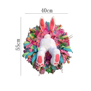 Dropship 2023 <strong>Easter</strong> Thief Bunny Butt <strong>Wreath</strong> With Ears Cartoon Bunny Shape Cute Decoration Ornaments <strong>Door</strong> Stickers Decor Ostern - Product Image 6