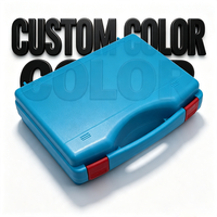 U-S003 Boîte de transport robuste en plastique dur moulé par injection PP de 11 pouces, empilable, petite, pour outils, avec mousse de protection