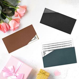 Simple Money Organizer Cash Envelope <b>Wallet</b> Reusable PU Leather Bill <b>Holder</b> Slim Budgeting Purse for Women Men - Product Image 2