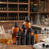 Flacon compte-gouttes en verre ambré 5ml 10ml 15ml 20ml 30ml 50ml 100ml avec bouchon inviolable Euro Dropper pour huiles essentielles et aromathérapie à domicile