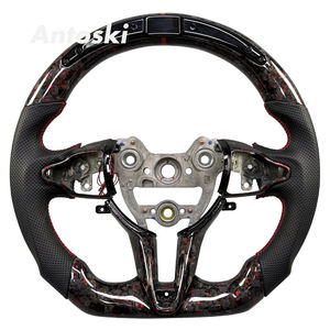 <span class=keywords><strong>Volant</strong></span> de voiture en fibre de carbone forgée rouge personnalisé avec LED intelligentes pour Hyundai Veloster N <span class=keywords><strong>C3</strong></span> Concept Elantra N I20 I30 Kona N - Product Image 1