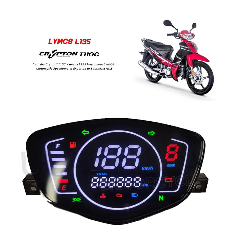 FOR Yamaha Cryton T110C L135 Instrument LYMC8 Motorcycle Speedometer Exported to Southeast Asia