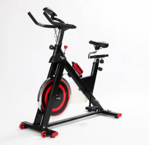 Vélo d'exercice professionnel à entraînement par courroie avec volant d'inertie en acier de 13 <span class=keywords><strong>kg</strong></span>, écran LCD, siège réglable, guidon, charge maximale de 100 <span class=keywords><strong>kg</strong></span>, garantie 1 an - Product Image 1