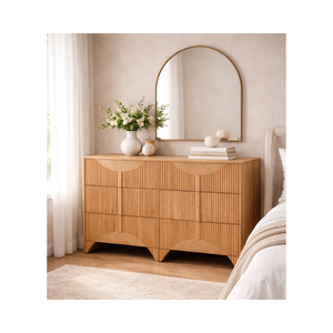 HAVASU RANGE Collection Wooden Bedroom Living Room Eco-Friendly High Quality Home Furniture Wooden Dresser 6 Drawers - Product Image 1