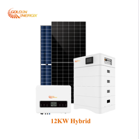 Golden Energix 6-12KW Système d'énergie hybride à onduleur Usage résidentiel Onduleur au lithium-ion en silicium polycristallin Protection IP65