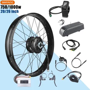 Bafang, 48v, 750w, 1000 w, 750w, 1000 w, 20 26 polegadas, pneu gordo, elétrico, roda traseira, kit de motor de conversão ebike