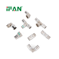 IFAN Vente en gros Raccords à sertir en laiton pour plomberie, coudes et tés à haute stabilité, pour tuyaux PEX multicouche