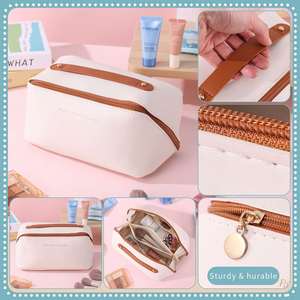 Customize <b>Waterproof</b> Makeup <b>Bag</b> <b>Toiletry</b> <b>Bags</b> Portable Pu Leather Cosmetic <b>Bag</b> for Makeup - Product Image 2