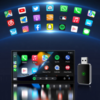 Adaptador Inalámbrico 2 en 1 para CarPlay y Android Auto, Convierte el Adaptador USB CarPlay Inalámbrico en un Dongle