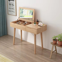 Nouvelle commode de rangement moderne en bois massif chinois avec miroir rabattable et tiroir pour chambre à coucher