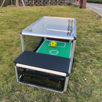 Table de baby-foot en alliage de titane et aluminium avec plateau en acrylique, table d'intérieur pour bars, cafés, salles de jeux