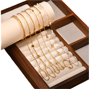 סיטונאי נירוסטה אופנתית צמיד מחובר עמיד למים צמיד אופנתית צמידים לנשים בנות מתנה - Product Image 1