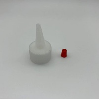 Bouchons de distribution 28 mm en plastique LDPE, anti-fuite, anti-déversement, pour bouteilles à usage chimique, avec embout rouge naturel et orifice de 0,030 po.