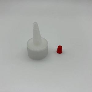 Tapas dispensadoras de 28 mm para botellas de plástico a prueba de fugas para uso químico con punta roja natural y orificio de 0.030. - Product Image 4
