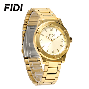 Reloj de Cuarzo FIDI para Hombre, Dorado y Plateado, con Correa de Acero Inoxidable, Casual, de Negocios, Clásico, con Esfera Simple, Resistente al Agua - Product Image 2