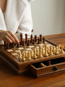 12.8 "x 12.8" từ gỗ cờ vua thiết lập với <span class=keywords><strong>2</strong></span> được xây dựng trong lưu trữ ngăn kéo <span class=keywords><strong>2</strong></span> Tiền Thưởng thêm nữ hoàng quà tặng bao bì staunton cờ vua mảnh - Product Image 4