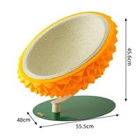 Lit pour chat et griffoir multifonctionnel en forme de durian moderne et créatif en corde de sisal, meuble pour animaux de compagnie pour grands chats
