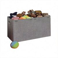 Boîte de rangement en tissu gris robuste et pliable sur mesure pour enfants