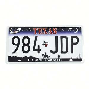Nuevo producto personalizado de alta calidad precio barato impreso de aluminio placa de matrícula de coche - Product Image 1
