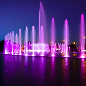 Fontaine de musique arc-en-ciel flottante à faisceau laser pour lac artificiel extérieur domestique - Product Image 1