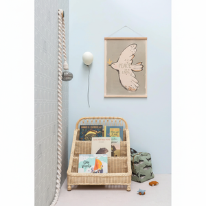 Latest Design 2025-3-tier bookshelf made from natural woven rattan, <b>magazine</b> rack, and decoration - Product Image 1