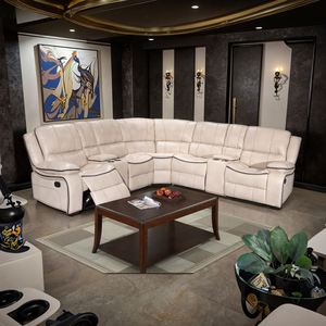 Living Room Sofas Set Furniture Home Compressed Couch Sectional Sofa Leather Electric Recliner Sofa Chair with Cool Cup Led - Product Image 5