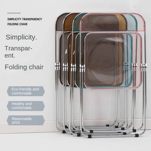 Silla Plegable de Hierro Metálico, Diseño Moderno y Simple para Comedor, Fotografía, Tienda de Ropa, Uso Cosmético, Taburete Interior y Exterior - Product Image 5