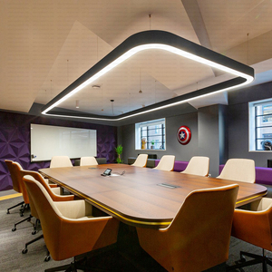 Hình chữ nhật nhôm hiện đại dẫn đèn trần cho phòng khách phòng ngủ trắng/đen dẫn đèn trần đồ đạc AC85-265V - Product Image 4