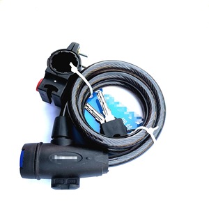 Candado para bicicleta de la República Checa, malla de alambre de 11*1200 mm con soporte y llave de computadora para bicicleta de montaña - Product Image 4