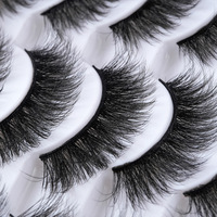 Cils préencollés à tige noire ultra-volumineux 3D double couche en fibres végétales de qualité supérieure, lot de 14 paires pour usage quotidien – Meilleures ventes